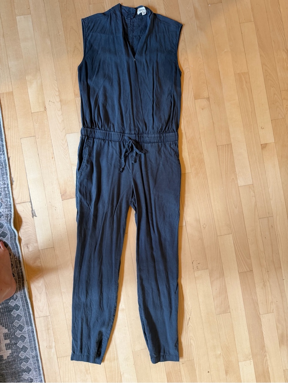 Cloth & Stone Navy Drawstring Jumpsuit